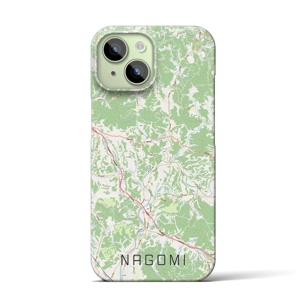 【和水（熊本県）】地図柄iPhoneケース（バックカバータイプ）