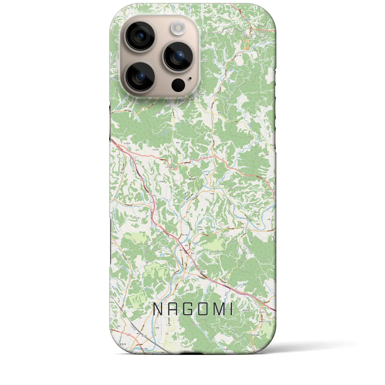【和水（熊本県）】地図柄iPhoneケース（バックカバータイプ）