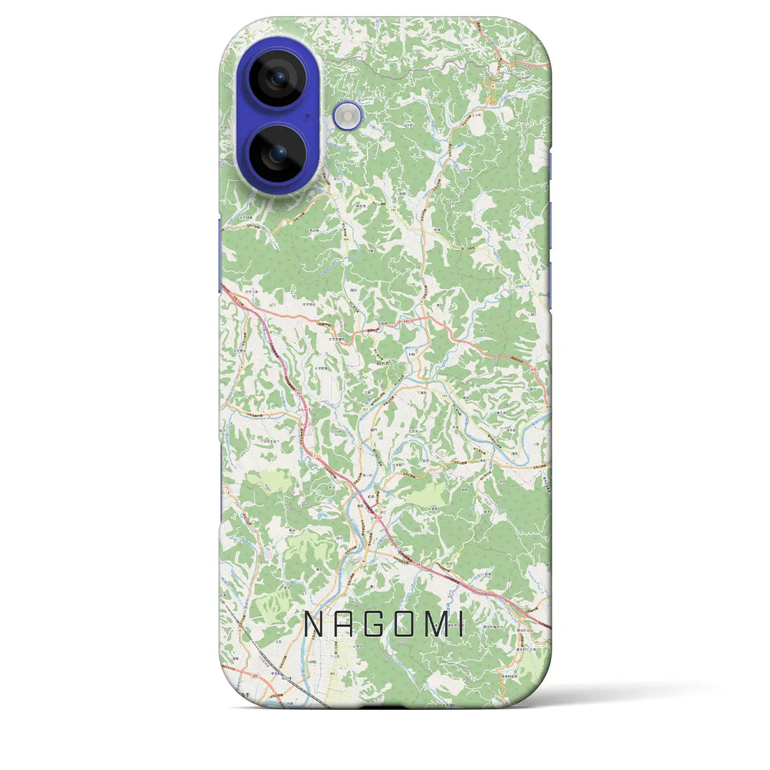 【和水（熊本県）】地図柄iPhoneケース（バックカバータイプ）ナチュラル・iPhone 16 Pro Max 用