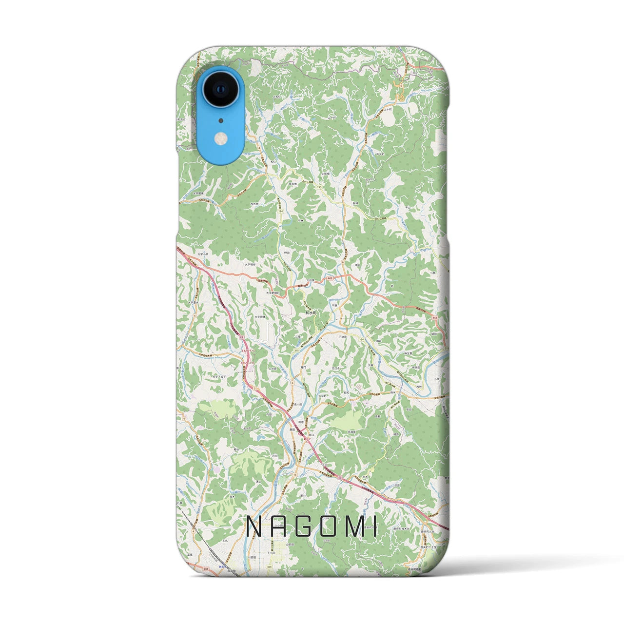 【和水（熊本県）】地図柄iPhoneケース（バックカバータイプ）