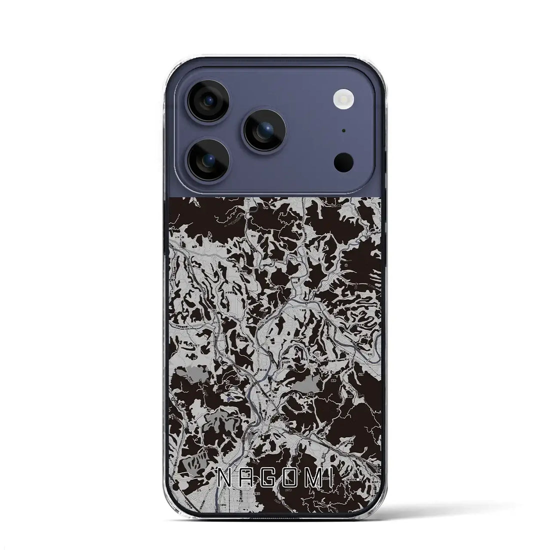 【和水(熊本県)】地図柄iPhoneケース(クリアタイプ)モノトーン・iPhone 17 Pro Max 用