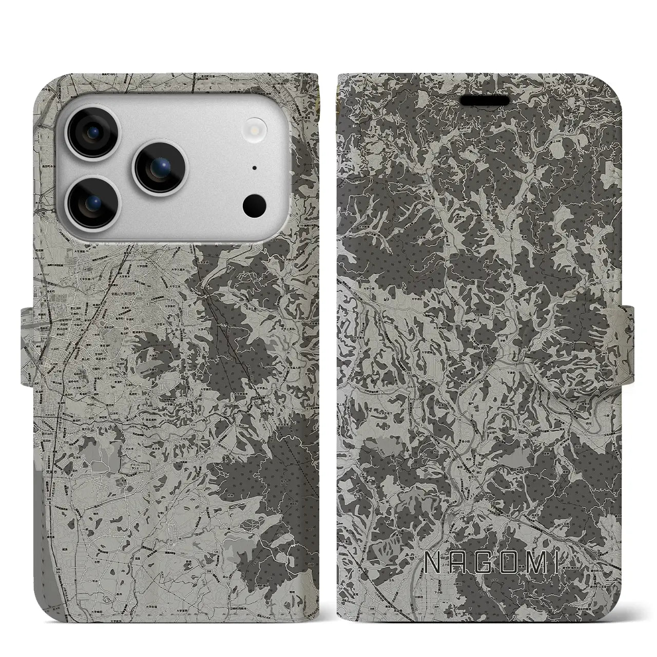 【和水（熊本県）】地図柄iPhoneケース（手帳タイプ）