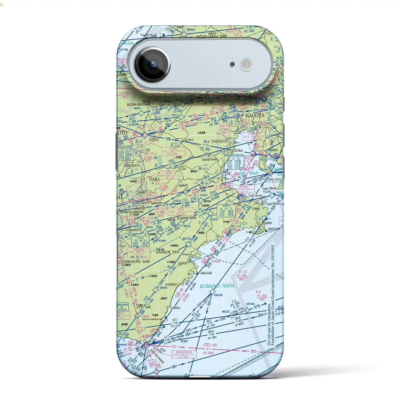 【名古屋航空図（愛知県）】航空図iPhoneケース（バックカバータイプ）