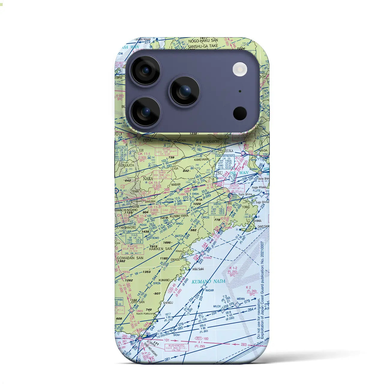 【名古屋航空図（愛知県）】航空図iPhoneケース（バックカバータイプ）