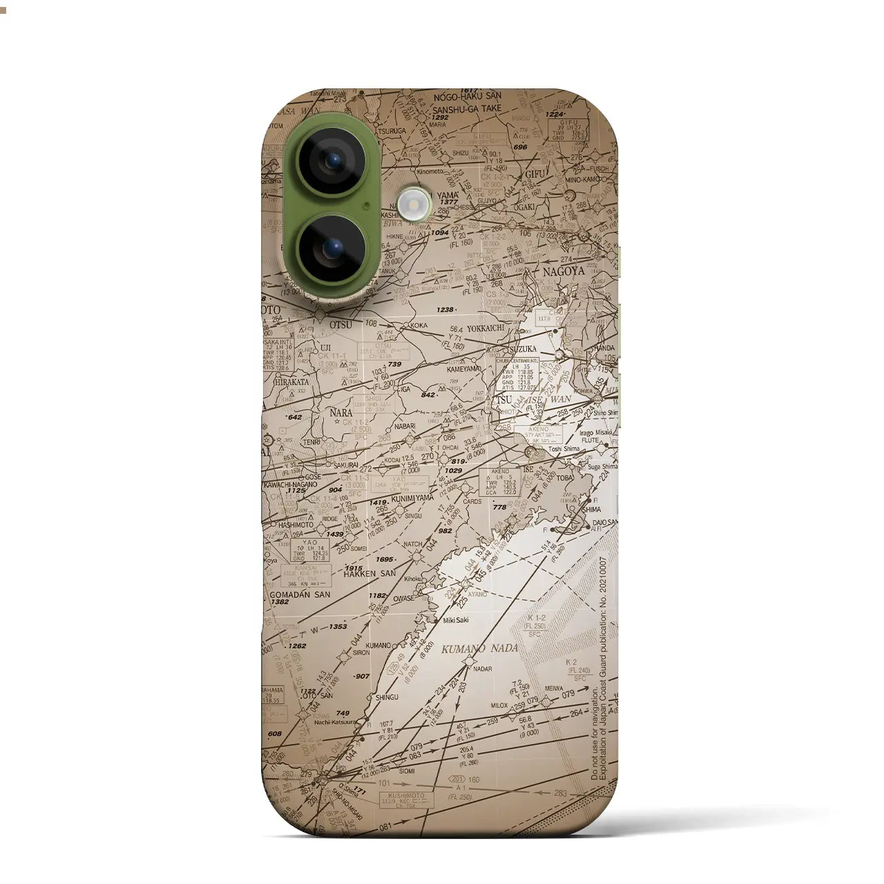 【名古屋航空図（愛知県）】航空図iPhoneケース（バックカバータイプ）