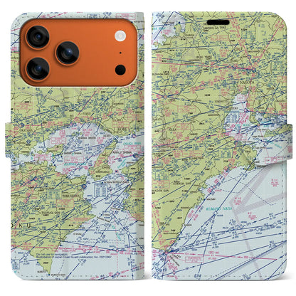【名古屋航空図（愛知県）】航空図iPhoneケース（手帳タイプ）