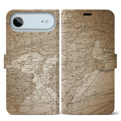 【名古屋航空図（愛知県）】航空図iPhoneケース（手帳タイプ）