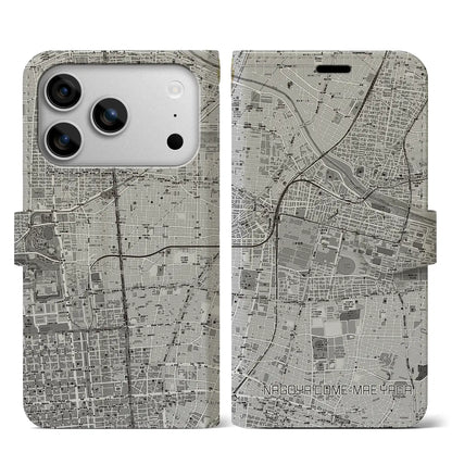 【ナゴヤドーム前矢田（愛知県）】地図柄iPhoneケース（手帳タイプ）