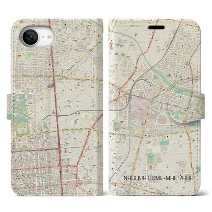 【ナゴヤドーム前矢田（愛知県）】地図柄iPhoneケース（手帳タイプ）