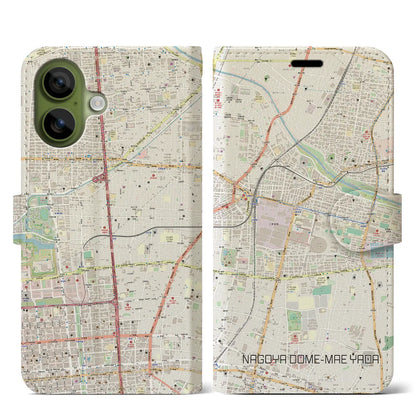 【ナゴヤドーム前矢田（愛知県）】地図柄iPhoneケース（手帳タイプ）