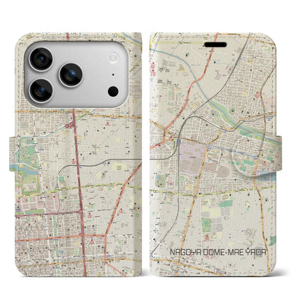 【ナゴヤドーム前矢田（愛知県）】地図柄iPhoneケース（手帳タイプ）