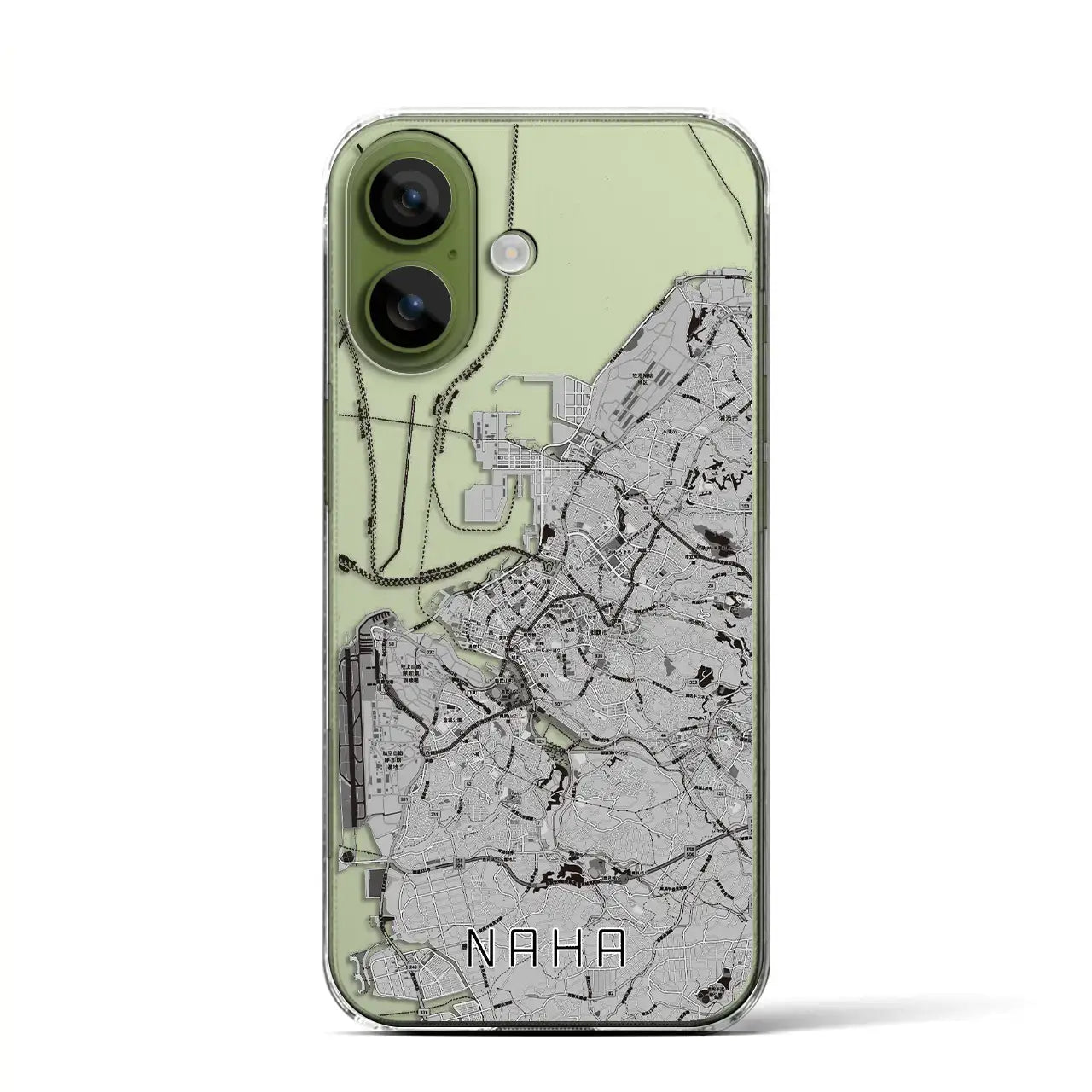 【那覇（沖縄県）】地図柄iPhoneケース（クリアタイプ）
