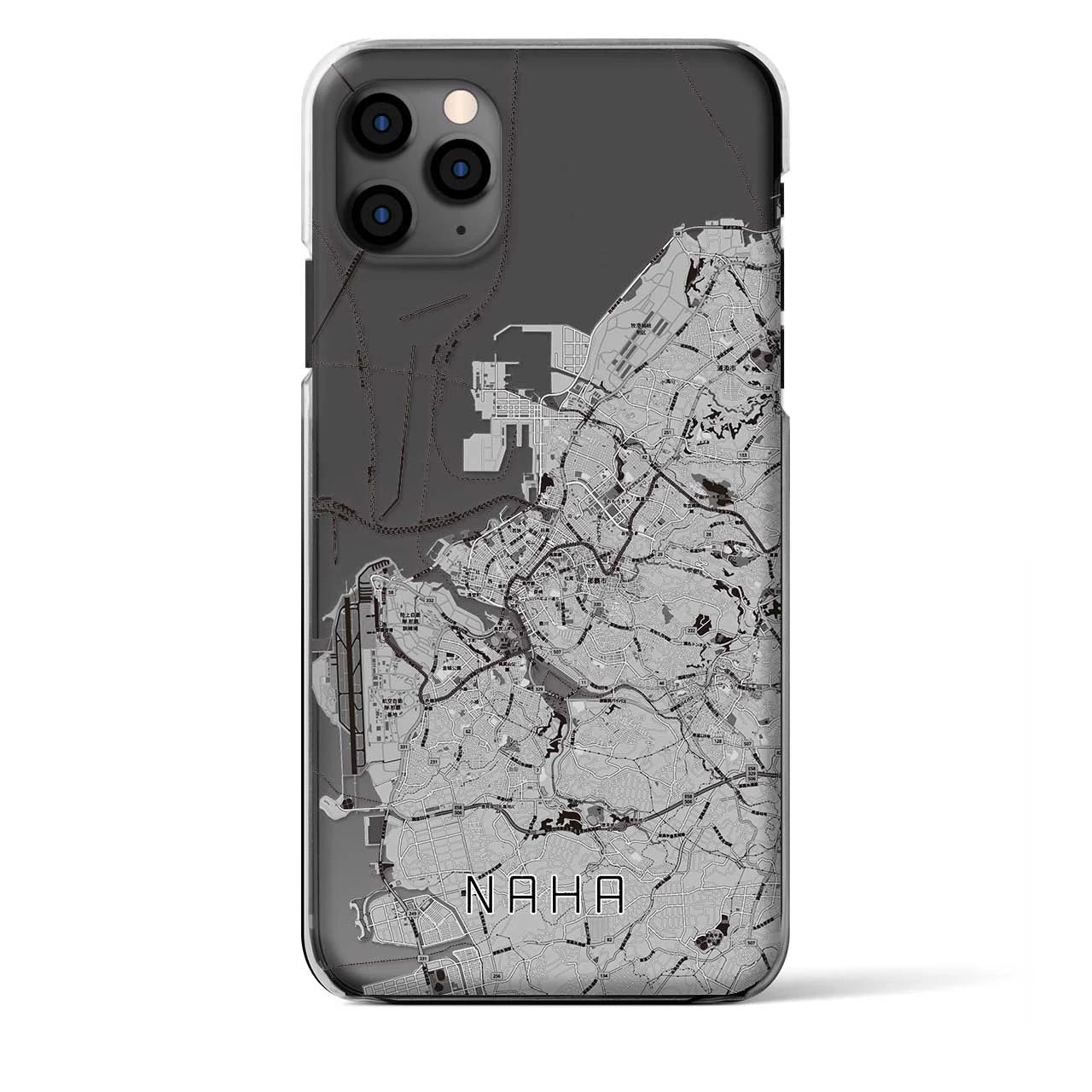 【那覇（沖縄県）】地図柄iPhoneケース（クリアタイプ）