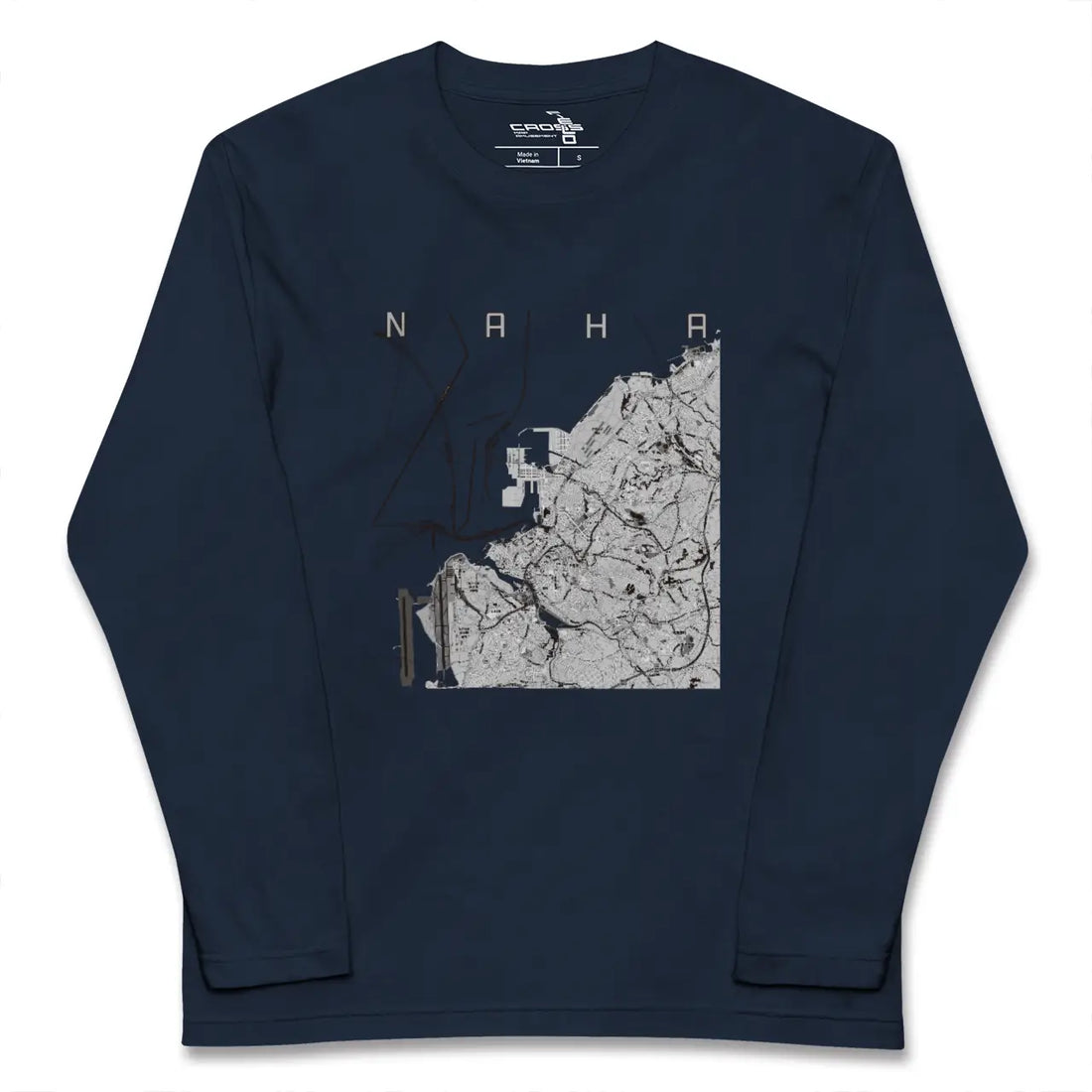 【那覇（沖縄県）】地図柄ロングスリーブTシャツ