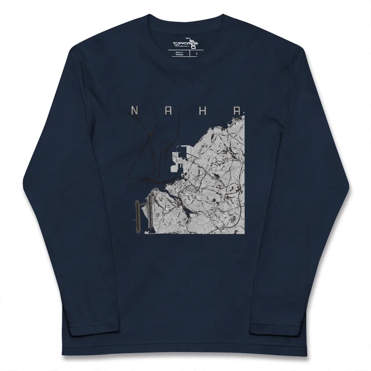 【那覇（沖縄県）】地図柄ロングスリーブTシャツ
