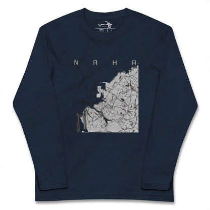 【那覇（沖縄県）】地図柄ロングスリーブTシャツ