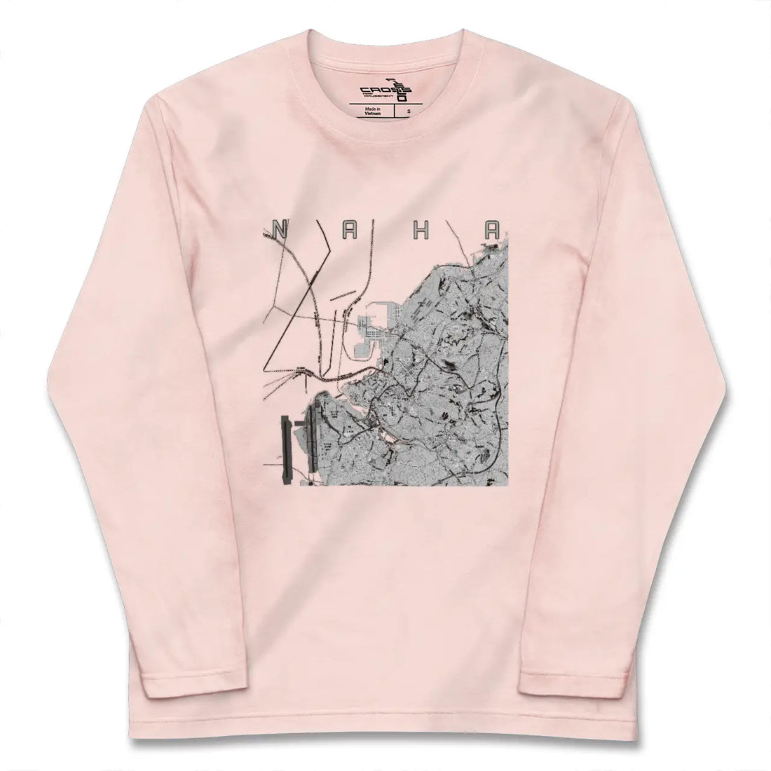 【那覇（沖縄県）】地図柄ロングスリーブTシャツ