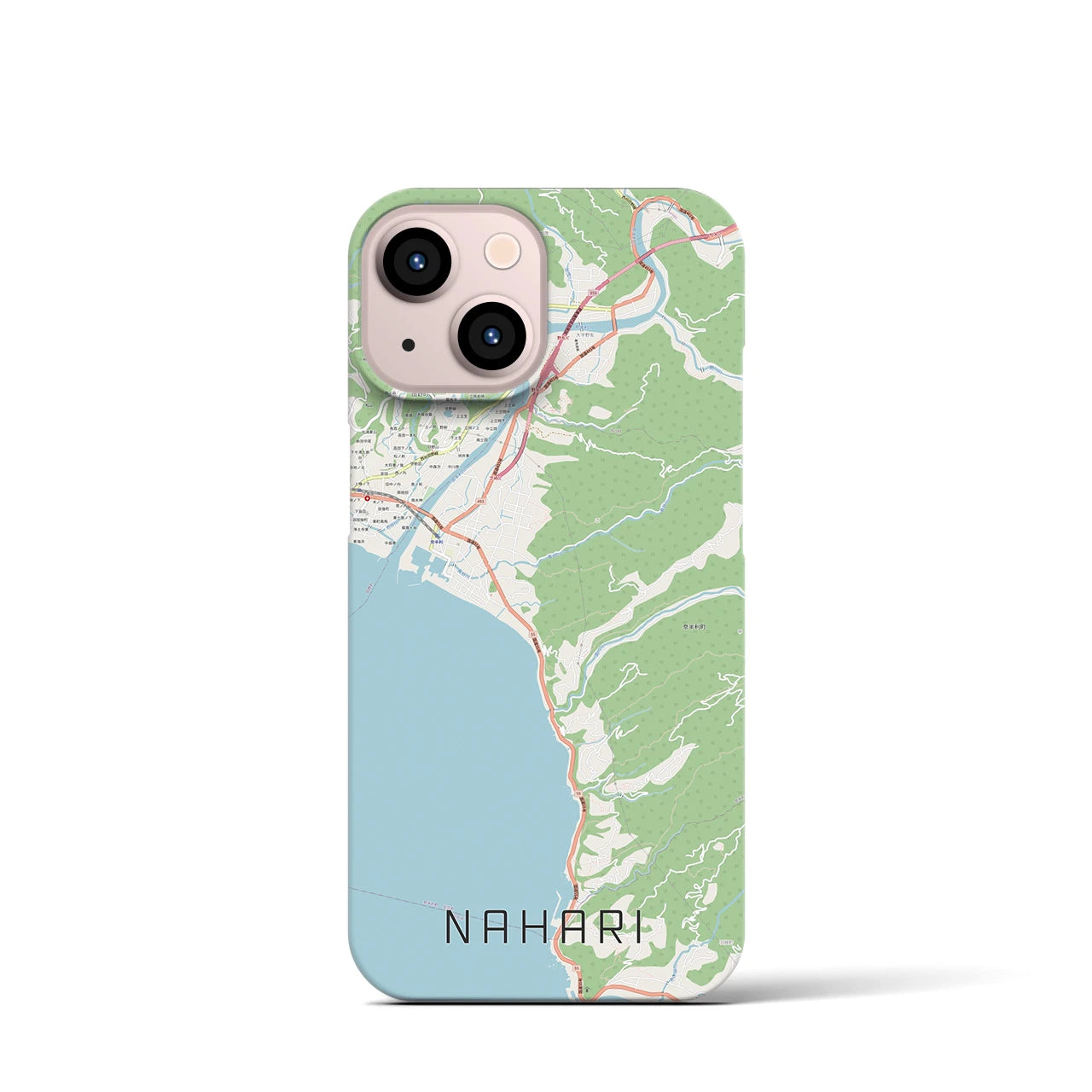 【奈半利（高知県）】地図柄iPhoneケース（バックカバータイプ）