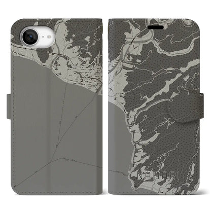 【奈半利（高知県）】地図柄iPhoneケース（手帳タイプ）