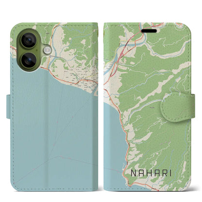 【奈半利（高知県）】地図柄iPhoneケース（手帳タイプ）