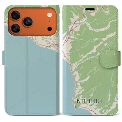 【奈半利（高知県）】地図柄iPhoneケース（手帳タイプ）