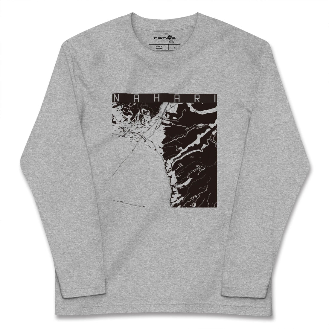 【奈半利(高知県)】地図柄ロングスリーブTシャツ
