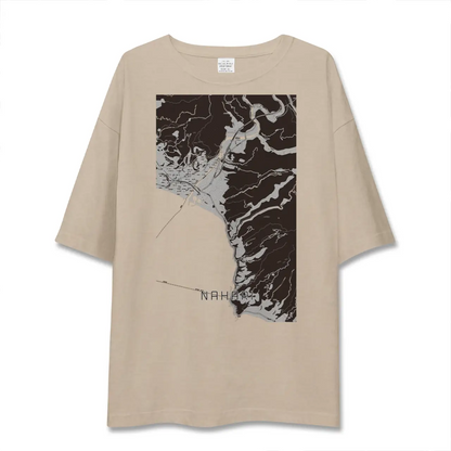 【奈半利（高知県）】地図柄ビッグシルエットTシャツ