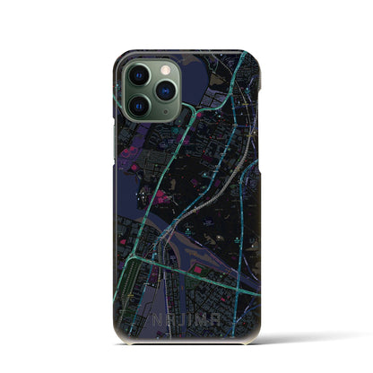 【名島（福岡県）】地図柄iPhoneケース（バックカバータイプ）