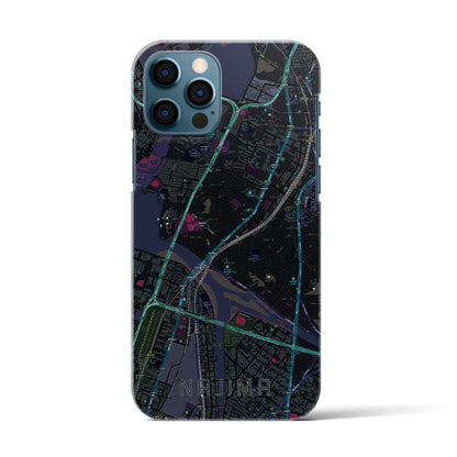 【名島（福岡県）】地図柄iPhoneケース（バックカバータイプ）