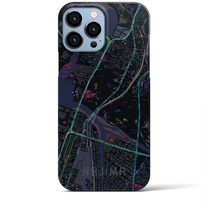 【名島（福岡県）】地図柄iPhoneケース（バックカバータイプ）