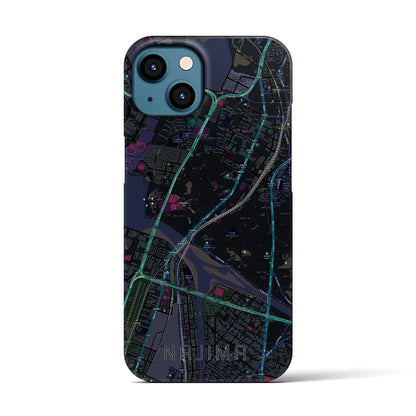 【名島（福岡県）】地図柄iPhoneケース（バックカバータイプ）