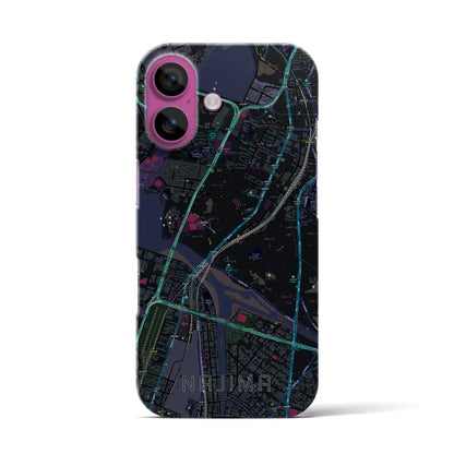 【名島（福岡県）】地図柄iPhoneケース（バックカバータイプ）