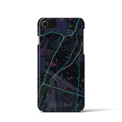 【名島（福岡県）】地図柄iPhoneケース（バックカバータイプ）