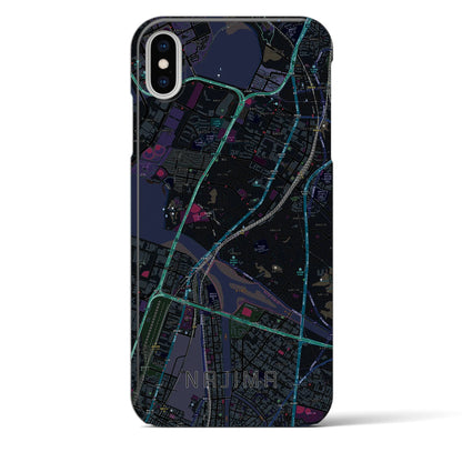 【名島（福岡県）】地図柄iPhoneケース（バックカバータイプ）