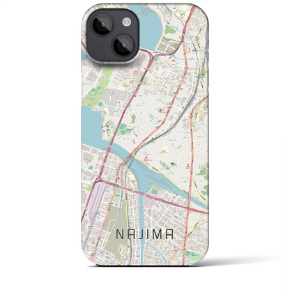 【名島（福岡県）】地図柄iPhoneケース（バックカバータイプ）