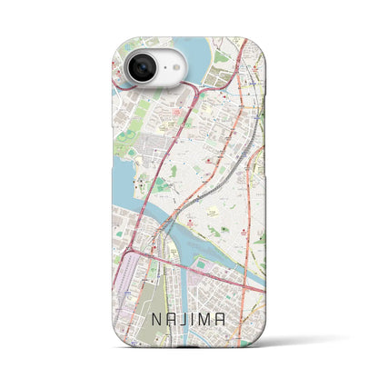 【名島（福岡県）】地図柄iPhoneケース（バックカバータイプ）
