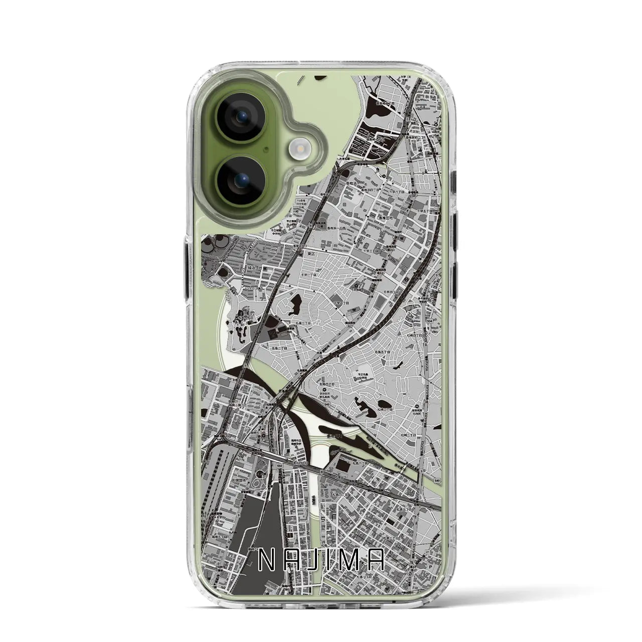 【名島（福岡県）】地図柄iPhoneケース（MagSafeタイプ）