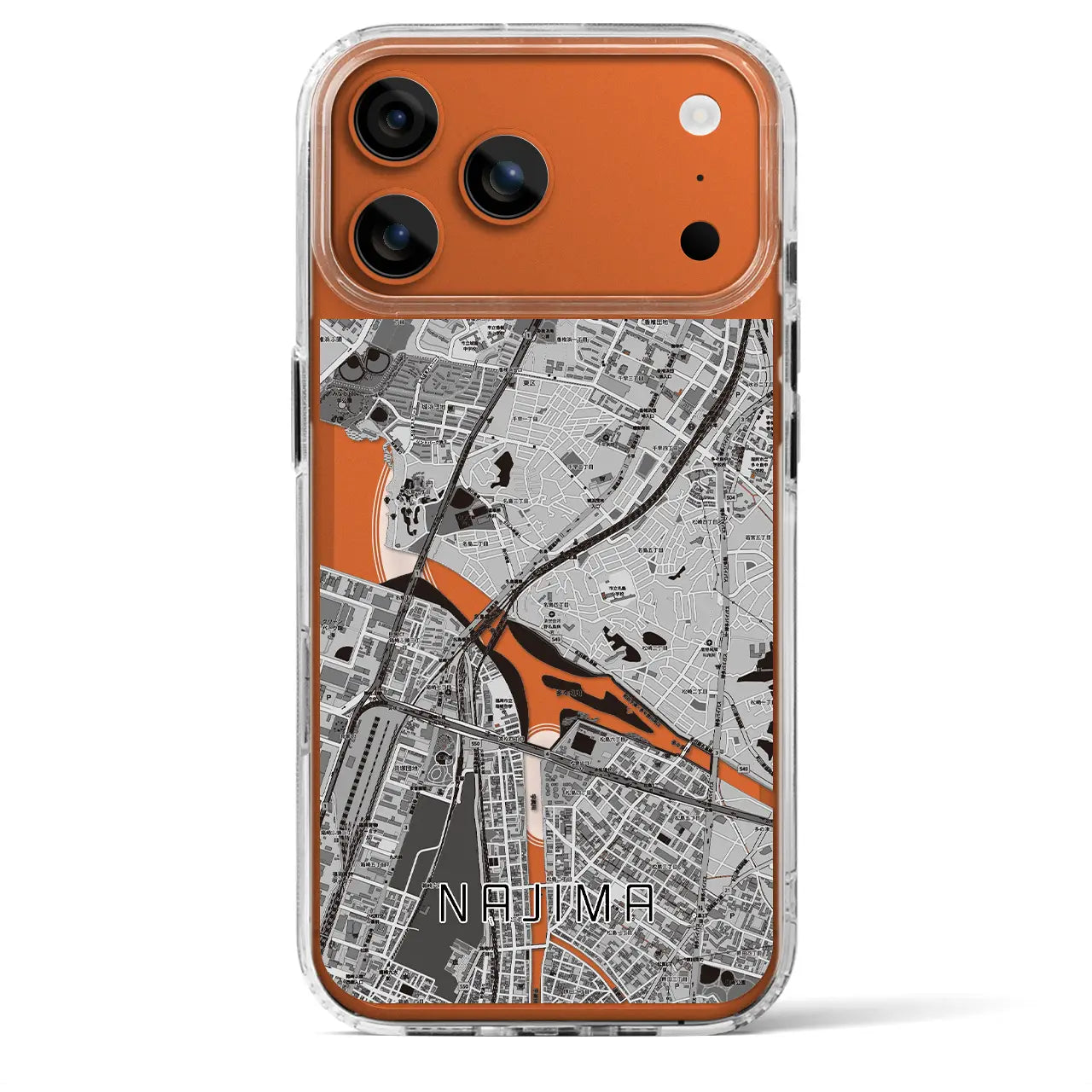 【名島（福岡県）】地図柄iPhoneケース（MagSafeタイプ）