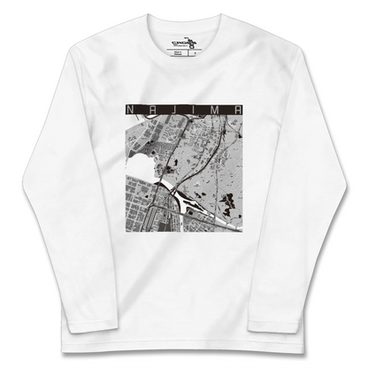【名島（福岡県）】地図柄ロングスリーブTシャツ