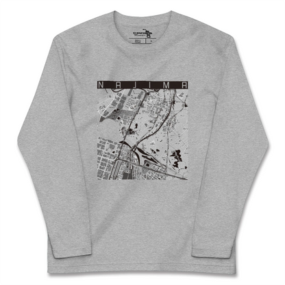 【名島（福岡県）】地図柄ロングスリーブTシャツ