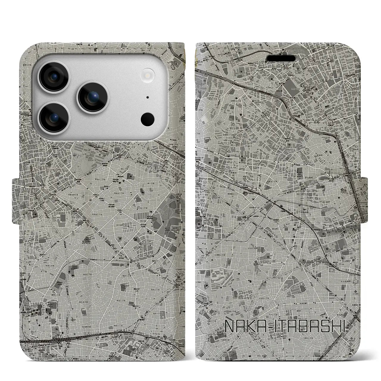 【中板橋（東京都）】地図柄iPhoneケース（手帳タイプ）