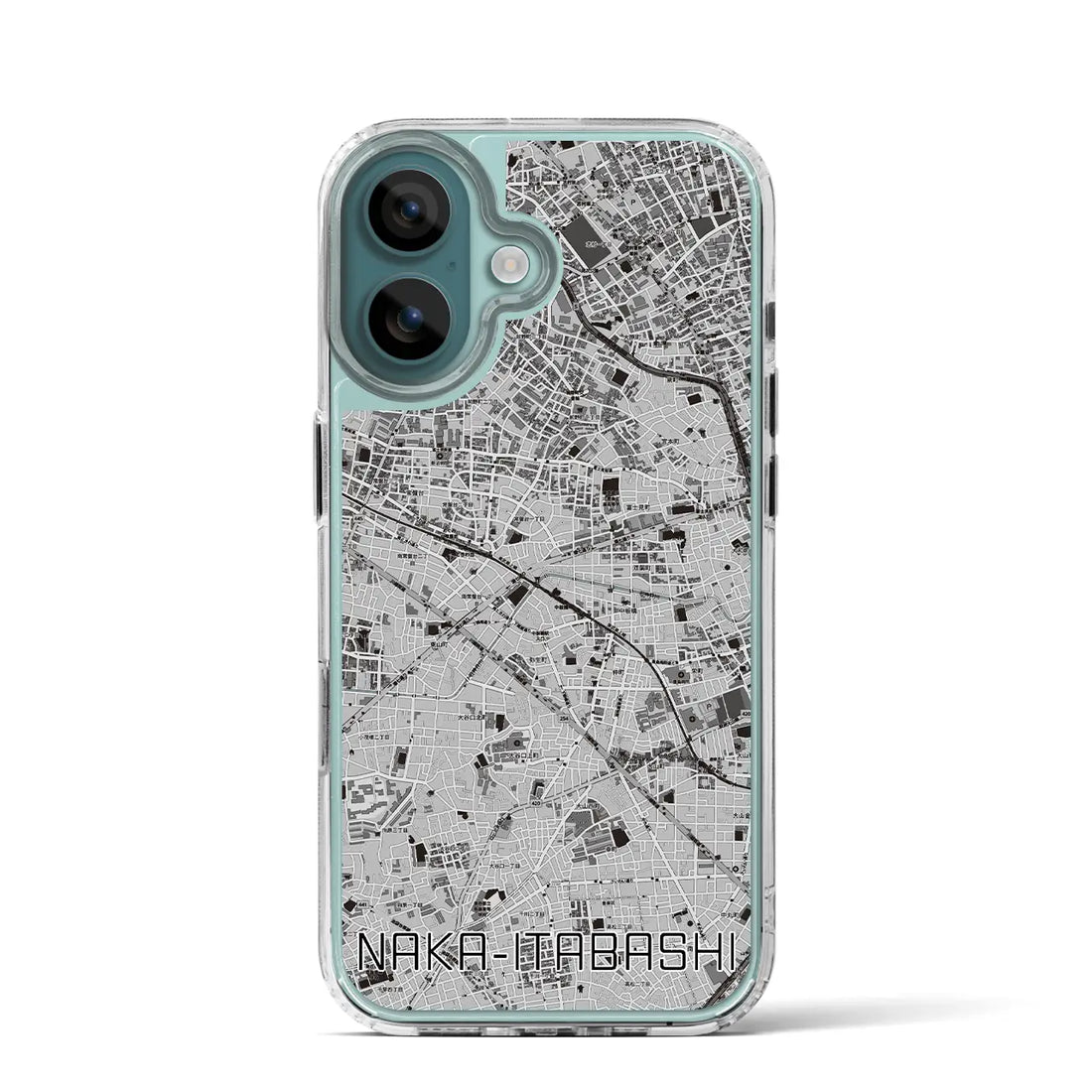 【中板橋（東京都）】地図柄iPhoneケース（MagSafeタイプ）モノトーン・iPhone 16 Pro 用