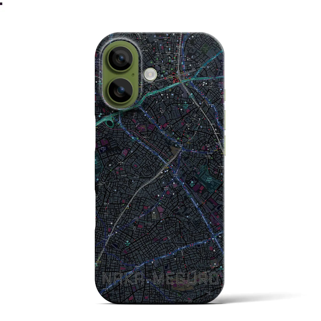 【中目黒（東京都）】地図柄iPhoneケース（バックカバータイプ）