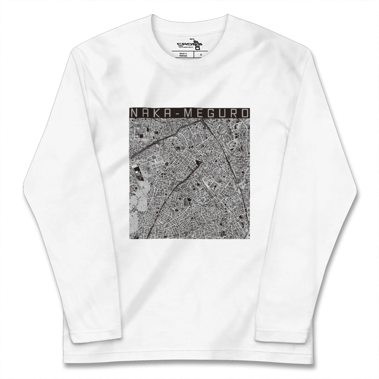 【中目黒（東京都）】地図柄ロングスリーブTシャツ