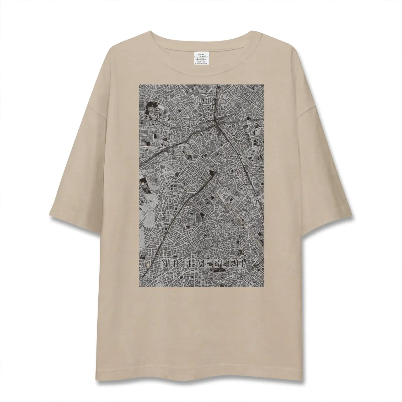 【中目黒（東京都）】地図柄ビッグシルエットTシャツ