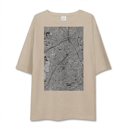 【中目黒（東京都）】地図柄ビッグシルエットTシャツ