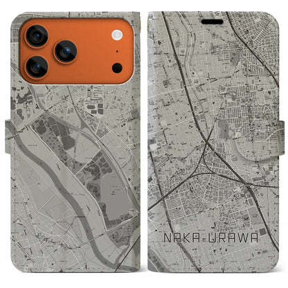 【中浦和（埼玉県）】地図柄iPhoneケース（手帳タイプ）