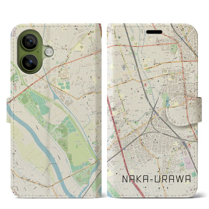 【中浦和（埼玉県）】地図柄iPhoneケース（手帳タイプ）