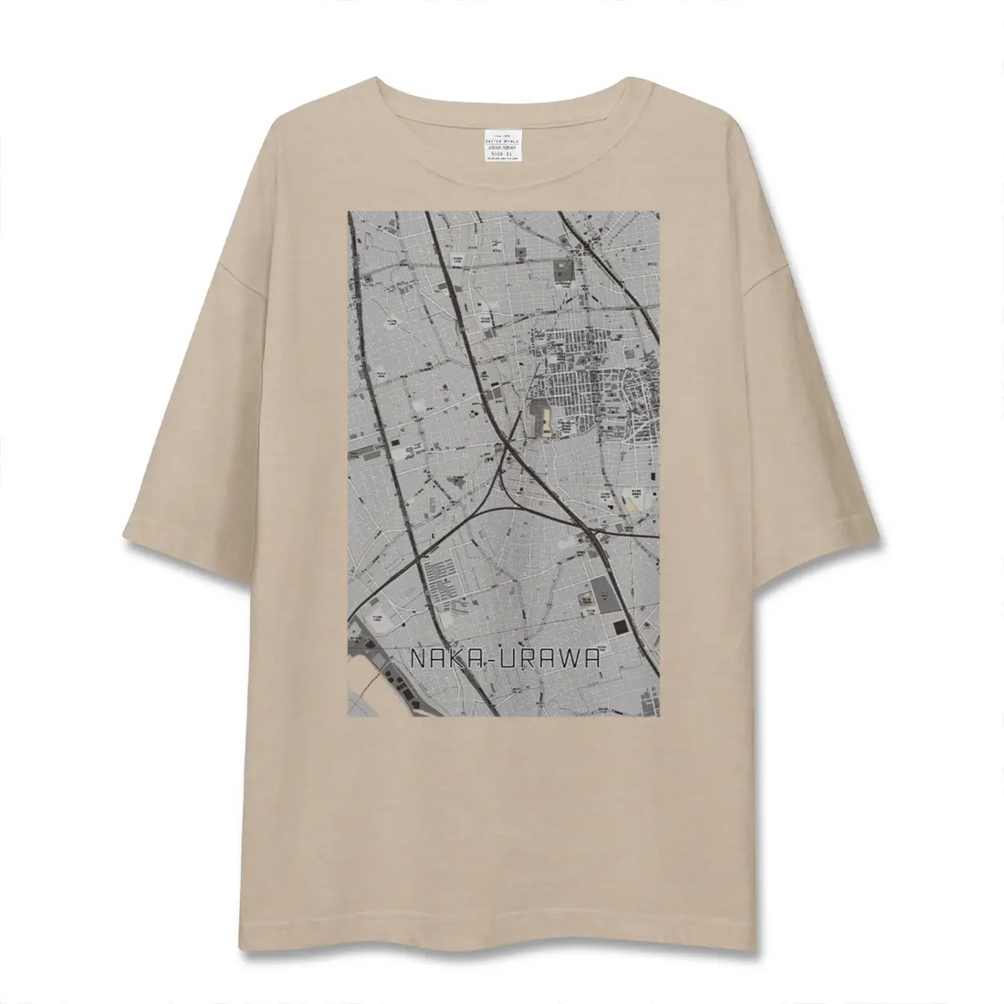【中浦和(埼玉県)】地図柄ビッグシルエットTシャツ
