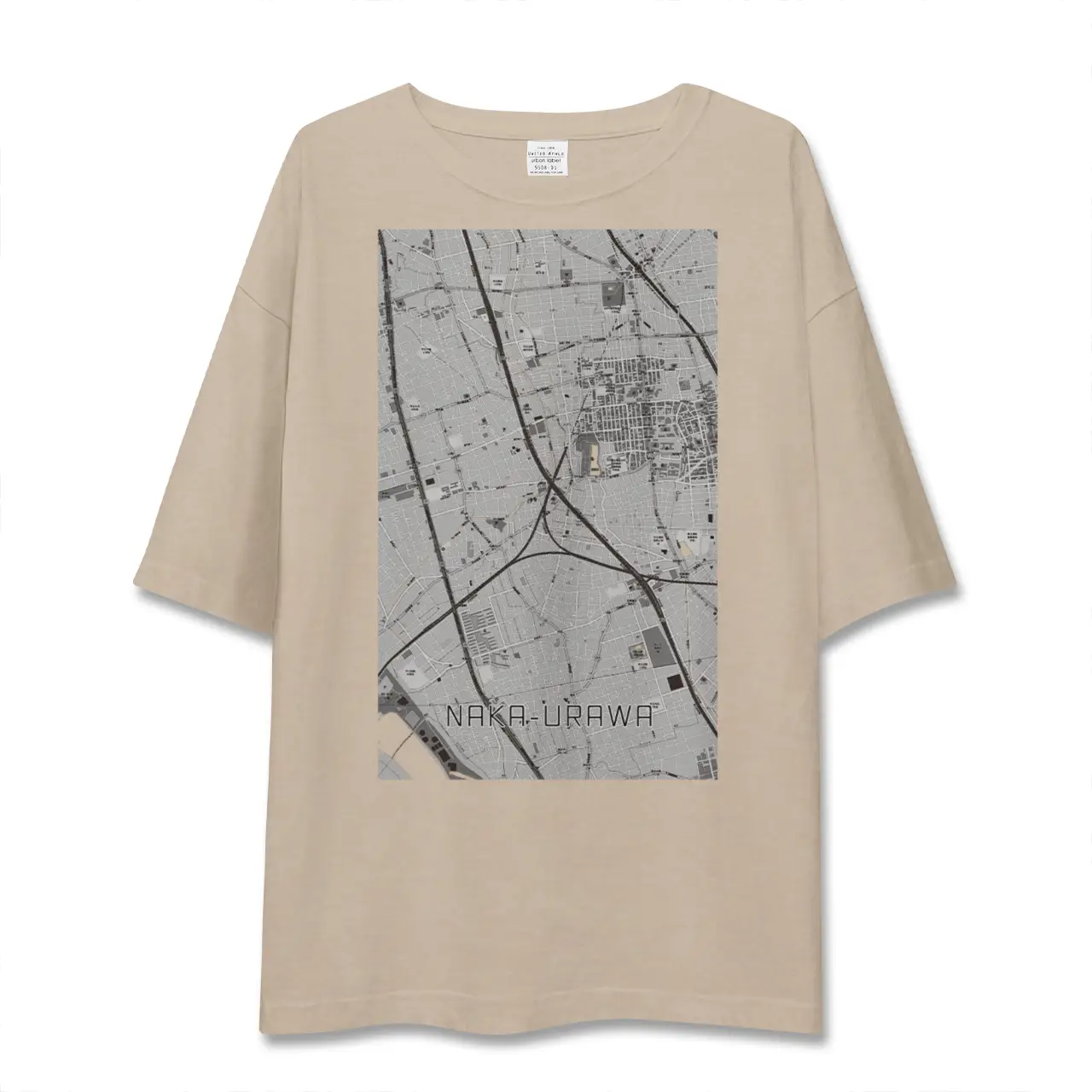 【中浦和（埼玉県）】地図柄ビッグシルエットTシャツ